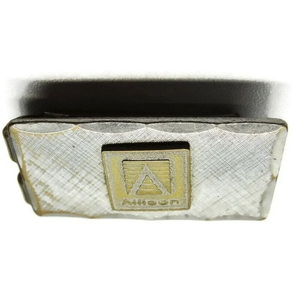Allison Vintage Money Clip Stainless Steel Logo Silver Tone Worn